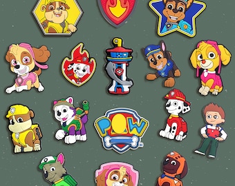 Cute Puppy-Themed Shoe Charms Set for Kids – Colorful Dog Cartoon Accessories for Clogs, Party Favors & Gift Packs