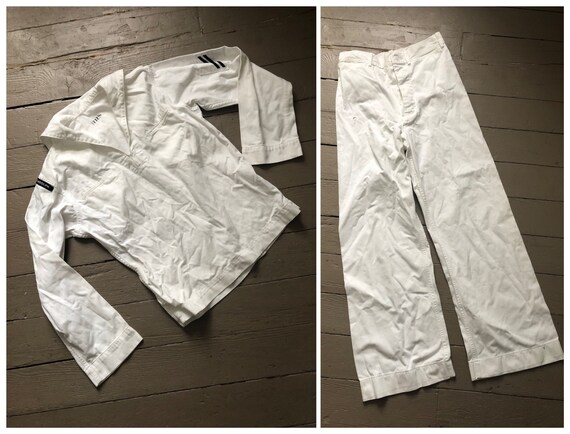 vintage 1940s WWII military issue sailor uniform,