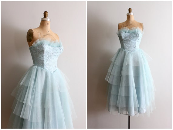 Vintage Tulle Prom Dress