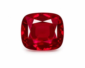 Cushion Hydrothermal Lab Grown Red Ruby