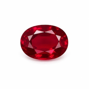 Oval Hydrothermal Lab Grown Red Ruby
