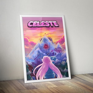 Celeste Poster | Gaming Poster | Gaming Artwork | Gaming Decor | Video Game Poster | Gaming Gift | Video Game Print | Wall Art