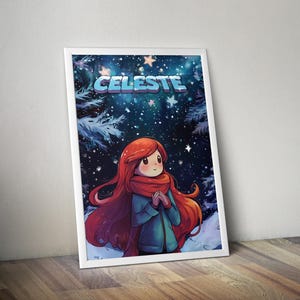 Celeste Poster | Gaming Poster | Gaming Artwork | Gaming Decor | Video Game Poster | Gaming Gift | Video Game Print | Wall Art