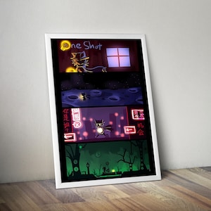 OneShot Game Poster | Gaming Poster | Gaming Artwork | Gaming Decor | Video Game Poster | Gaming Gift | Video Game Print | Wall Art
