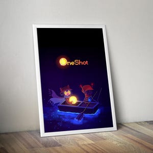 OneShot Game Poster | Gaming Poster | Gaming Artwork | Gaming Decor | Video Game Poster | Gaming Gift | Video Game Print | Wall Art