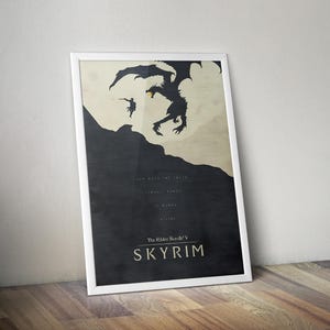 Skyrim Poster | Gaming Poster | Gaming Artwork | Gaming Decor | Video Game Poster | Gaming Gift | Video Game Print | Wall Art