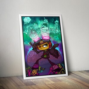 Psychonauts Poster | Gaming Poster | Gaming Artwork | Gaming Decor | Video Game Poster | Gaming Gift | Video Game Print | Wall Art