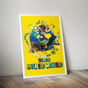 Super Mario World Poster | Gaming Poster | Gaming Artwork | Gaming Decor | Video Game Poster | Gaming Gift | Video Game Print | Wall Art