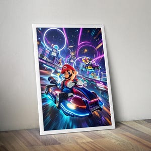 Mario Kart Poster | Gaming Poster | Gaming Artwork | Gaming Decor | Video Game Poster | Gaming Gift | Video Game Print | Wall Art