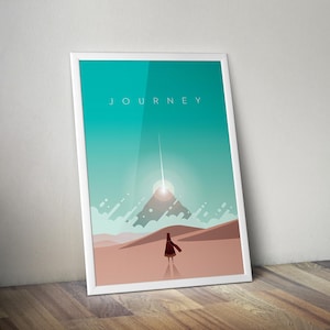 Journey Game Poster | Gaming Poster | Gaming Artwork | Gaming Decor | Video Game Poster | Gaming Gift | Video Game Print | Wall Art