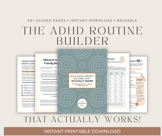 ADHD Routine Builder Workbook | Energy-Based Daily Routines (PDF Download)