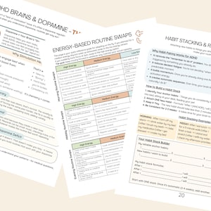 ADHD Routine Builder Workbook | Energy-Based Daily Routines (PDF Download) image 4