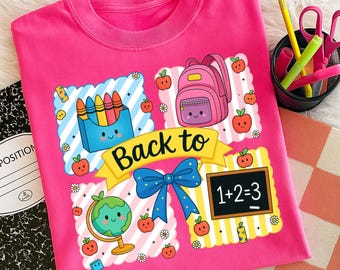 Back to School Kawaii PNG • Cute Crayons Backpack Globe Clipart | School PNG | Teacher PNG | School Life | Teacher Life | Preppy School Png