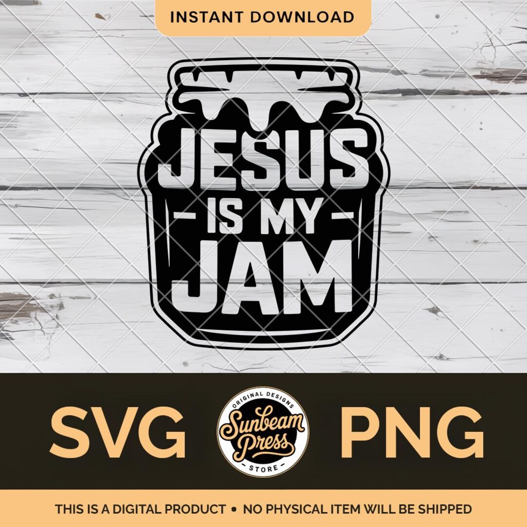 Jesus is My Jam SVG PNG Funny Christian Pun Hat Patch Design Religious ...