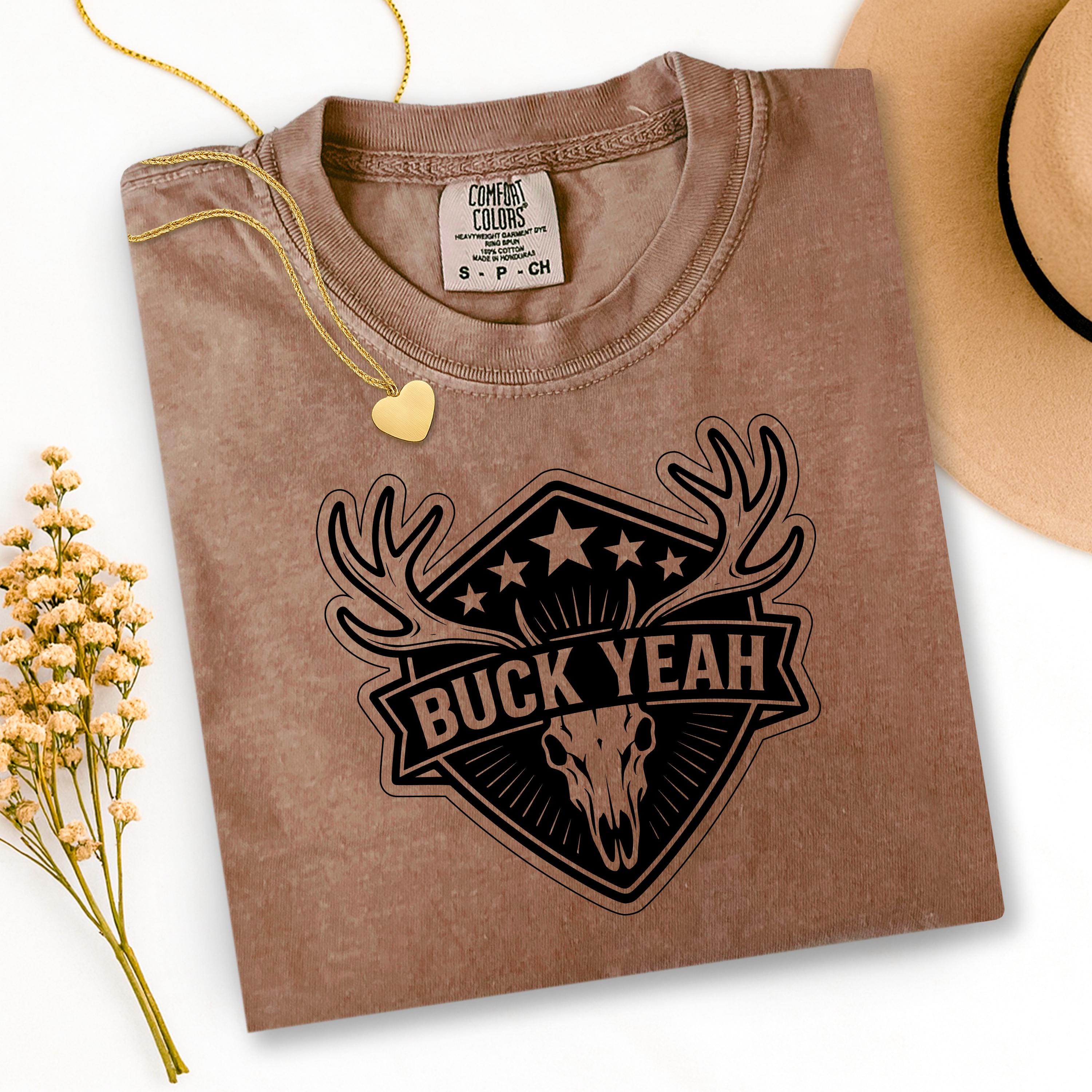 Hunting Svg for Cricut Buck Yeah Png Deer Skull Svg for Laser Cut File ...