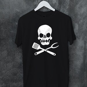 Felpa con cappuccio da chef con teschio, divertente felpa da cucina con grafica in stile cartone animato di utensili da cucina con teschio truce per amanti del cibo e chef