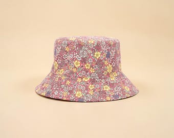 Sombrero de pescador con estampado floral / Gorra para el sol de primavera y verano / Sombrero unisex informal / Sombrero ligero con flores