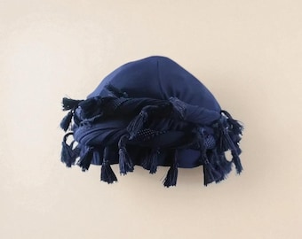 Gorro turbante con borlas / Gorro de algodón para hombre
