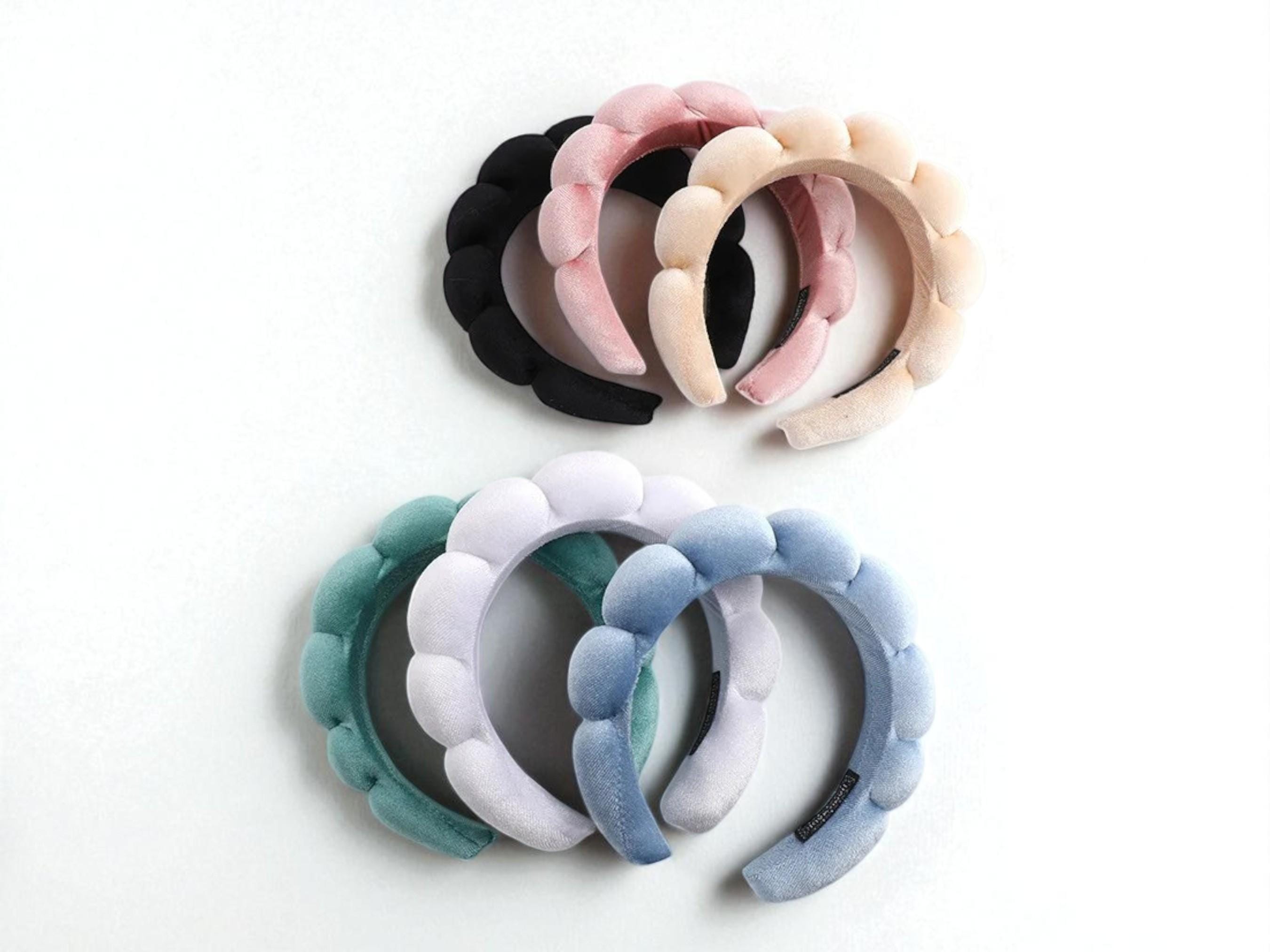 NEW Velvet Blue Padded Headband Cloud Twisted Y2K Viral Gifts Royal Blue Velvet Padded Wide headband – designbyhummingbird main image 4