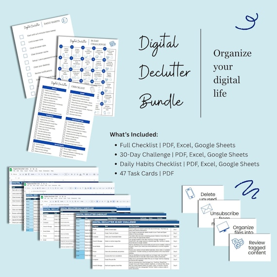 Digital Declutter Bundle | Organize Your Digital Life with Ease