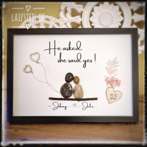 Eine tolle Idee zur Verlobung 💍 Rahmen 23x32x3cm schwarz