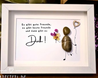 Personalized stone picture of friendship | best friend | handmade and personalized | beautiful decoration | great souvenir | LED optional