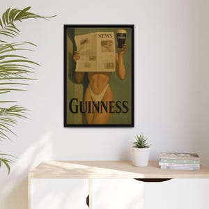 Plakat z Guinnessem w stylu retro: wystrój pubu i domowego baru zdjęcie 6
