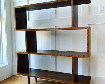 Oxelaand Multilevel Bookcase - Solid Cherry - Teak Finish - CUSTOM