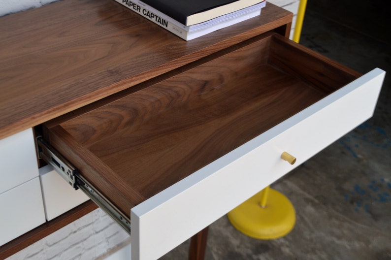 Alto Console With drawers / Entry Table Solid Walnut image 4