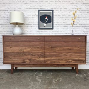 Dumont Dresser - Solid Walnut - Mid Century Modern Inspired