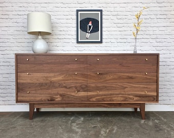 Dumont Dresser - Solid Walnut - Mid Century Modern Inspired