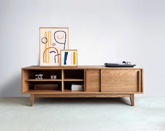 Kasse Credenza / Media Console - 75&quot; - Solid Cherry - Clear Finish - IN STOCK!!!