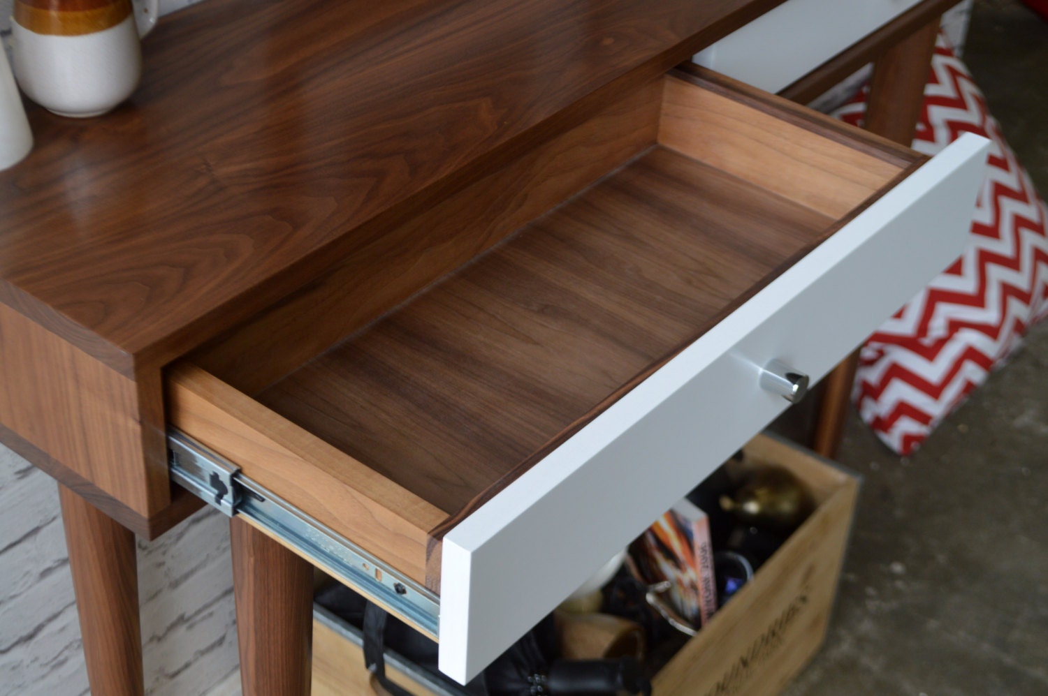Bloom Console Table - Solid Walnut - Etsy