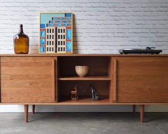 Kasse Credenza / TV Stand - Solid Cherry