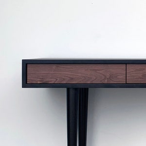 Bloom Console Table - Ebony on Cherry - Walnut Fronts - in Stock! - Etsy