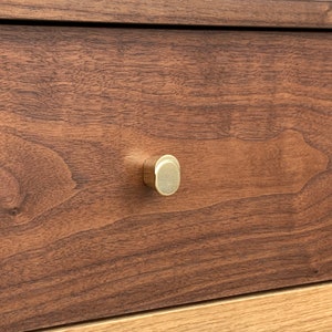 Credenza with Bookcase Walnut and White Oak image 6