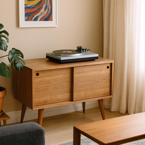 Eiden Record Storage Cabinet - Mid Century Modern Inspired