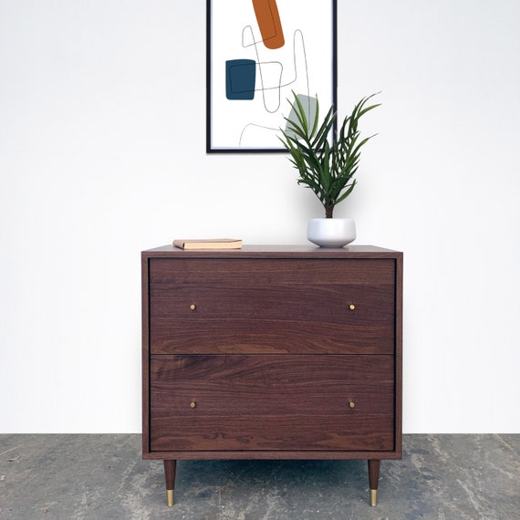 File Cabinet Mid Century Modern Inspired Etsy