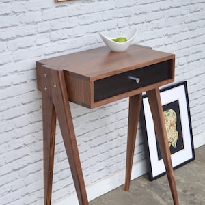 Aula Console Table - Solid Walnut - Ebony front