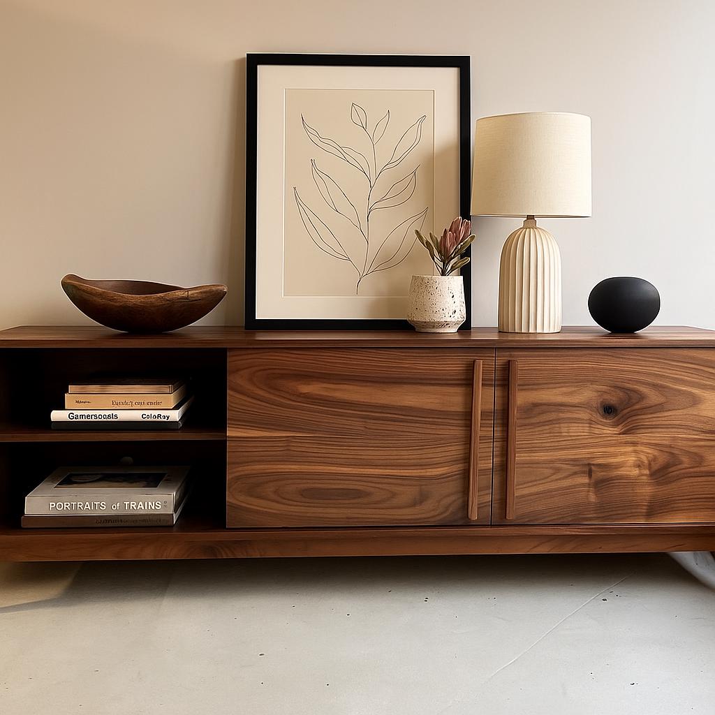 Walnut Media Console – 78
