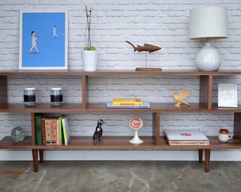 Oxelaand Multilevel Bookcase in Solid Walnut