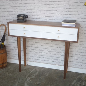 Alto Console With drawers / Entry Table Solid Walnut image 5