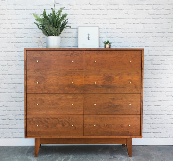 chinese dress ladies Carrington 6-Drawer Solid Cherry Wood Low Dresser in Cherry Color main image 0