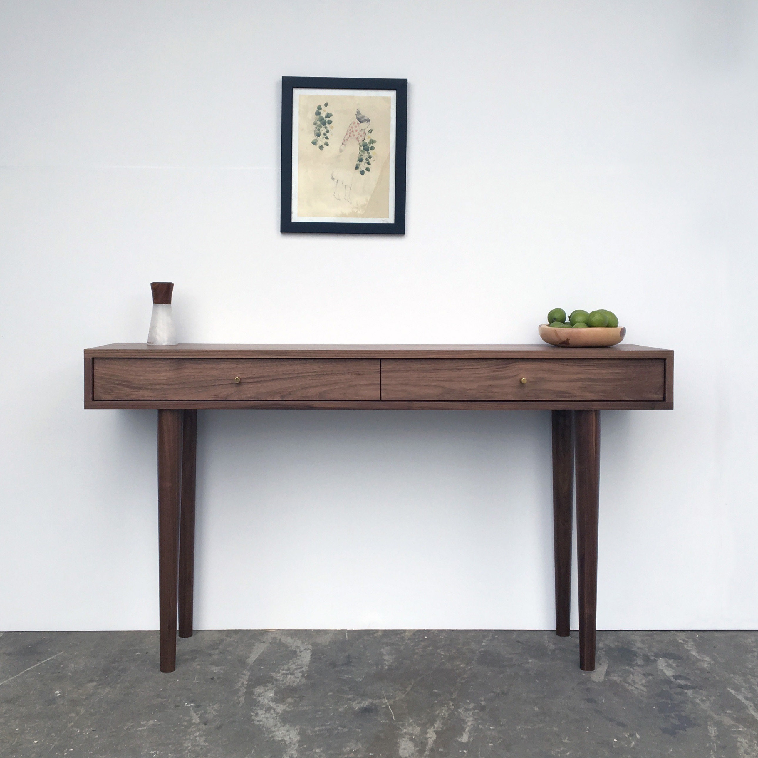 Solid Walnut Console Table Etsy Ireland