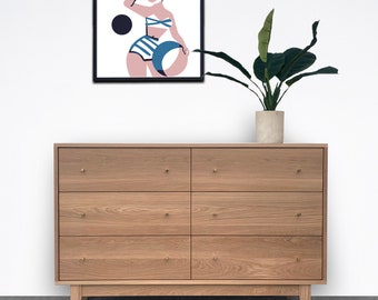 Dumont Dresser - Solid White Oak - Mid Century Modern Inspired