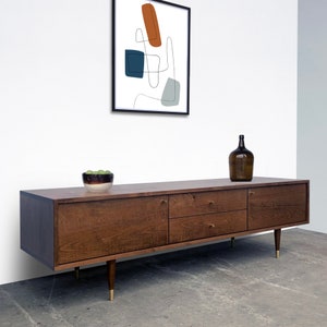 Rochdale Credenza / Media Stand 72" - Maple - Danish Teak Finish