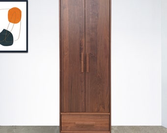 Dumont Armoire - Solid Walnut - Mid Century Modern Inspired