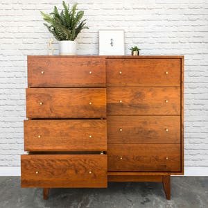 Dumont Dresser - Solid Cherry - Antique Cherry Finish - Mid Century Modern Inspired