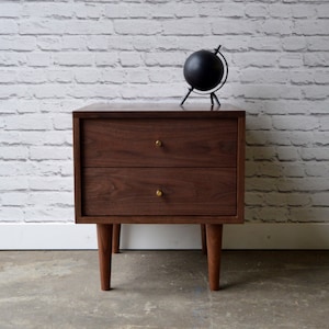 Nova Nightstand  - Solid Walnut