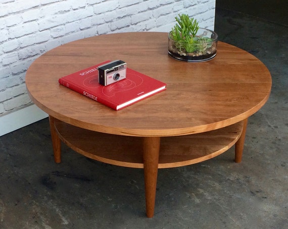Round Coffee Table Oxelaand Solid Cherry Round Coffee Table Oxelaand Solid, Round Cherry Coffee Table